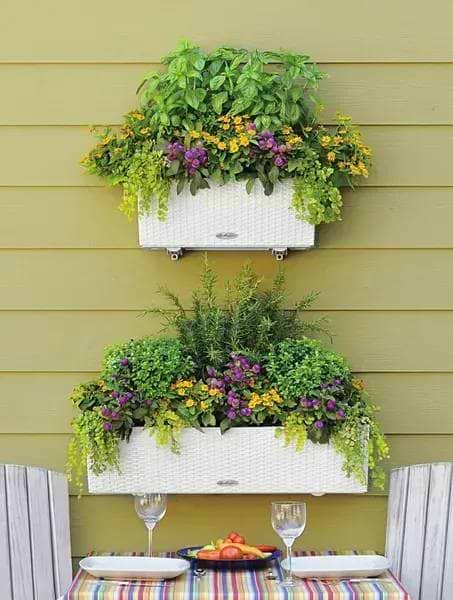 Фото - Вазон Lechuza 50\19\19 Балконера Котедж Белый 15600