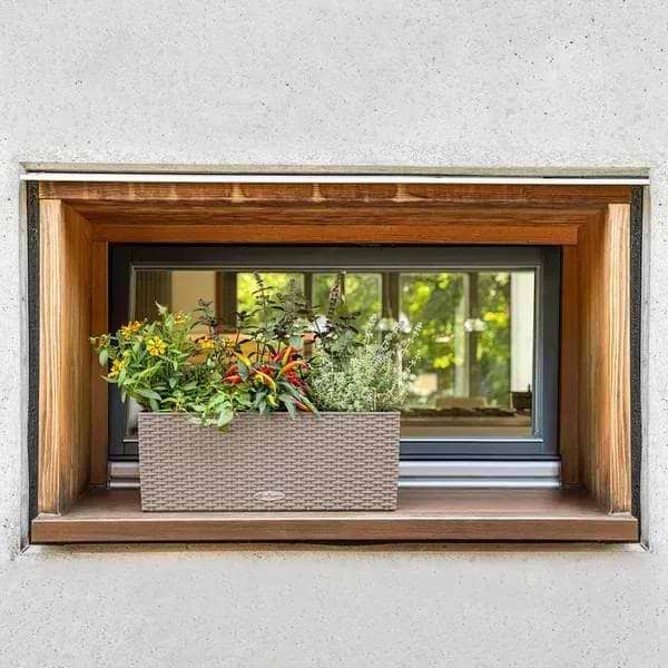 Фото - Вазон Lechuza 50\19\19 Балконера Котедж Белый 15600