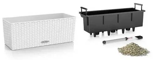 Фото - Вазон Lechuza 50\19\19 Балконера Котедж Белый 15600