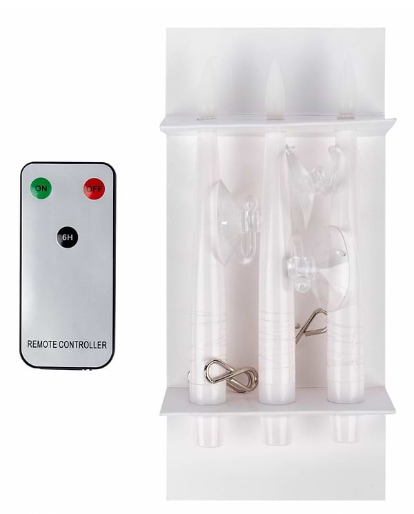 Фото - Свічка електрична Novogod'ko Свічки, що літають з пультом 15 см 3 шт. (974446)