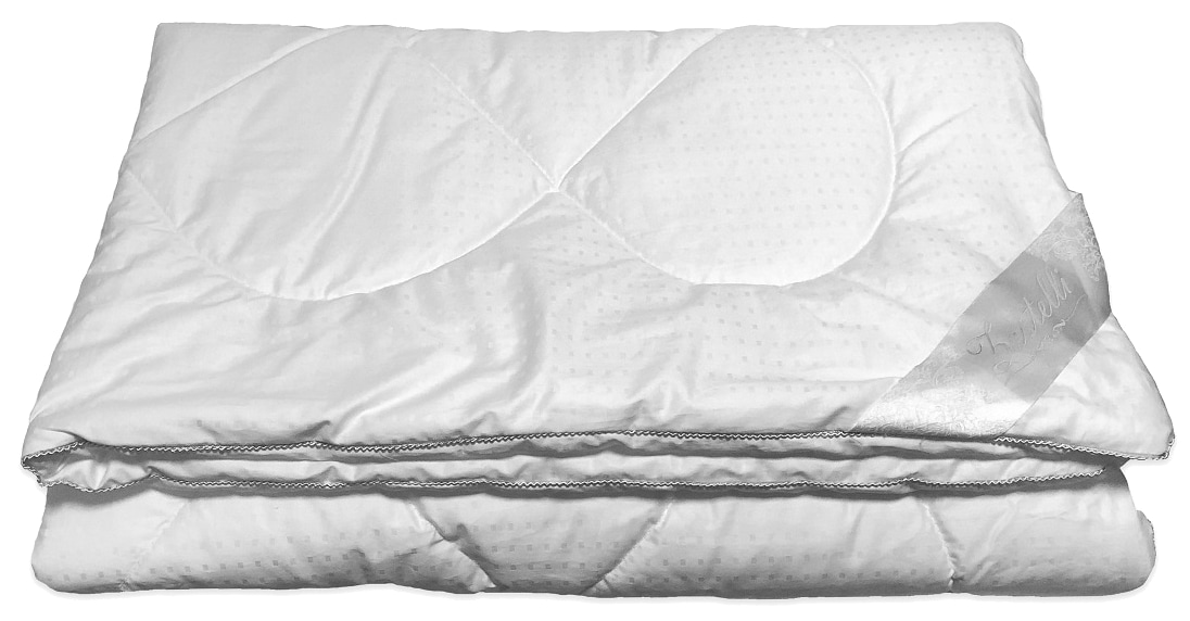 Ковдра зимова двоспальна євро Zastelli Бамбук жаккард 200х220 біла (16244)