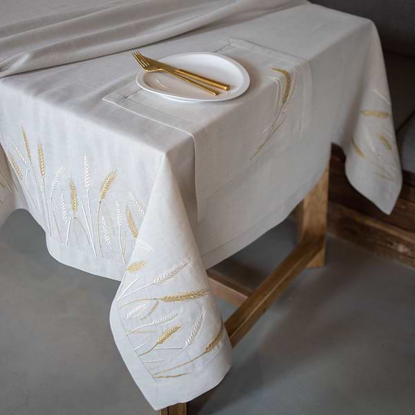 Фото - Скатертина прямокутна Едельвіка Пшеничне поле 205х150 (08-23/00)