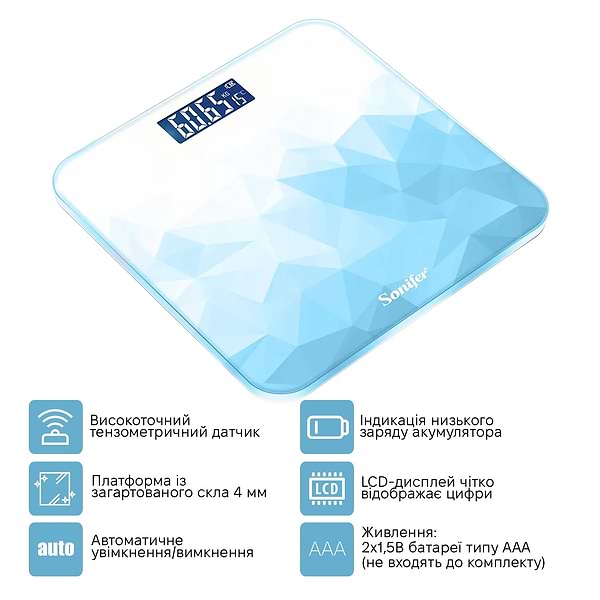 Фото - Ваги підлогові Sonifer SF-1909 blue