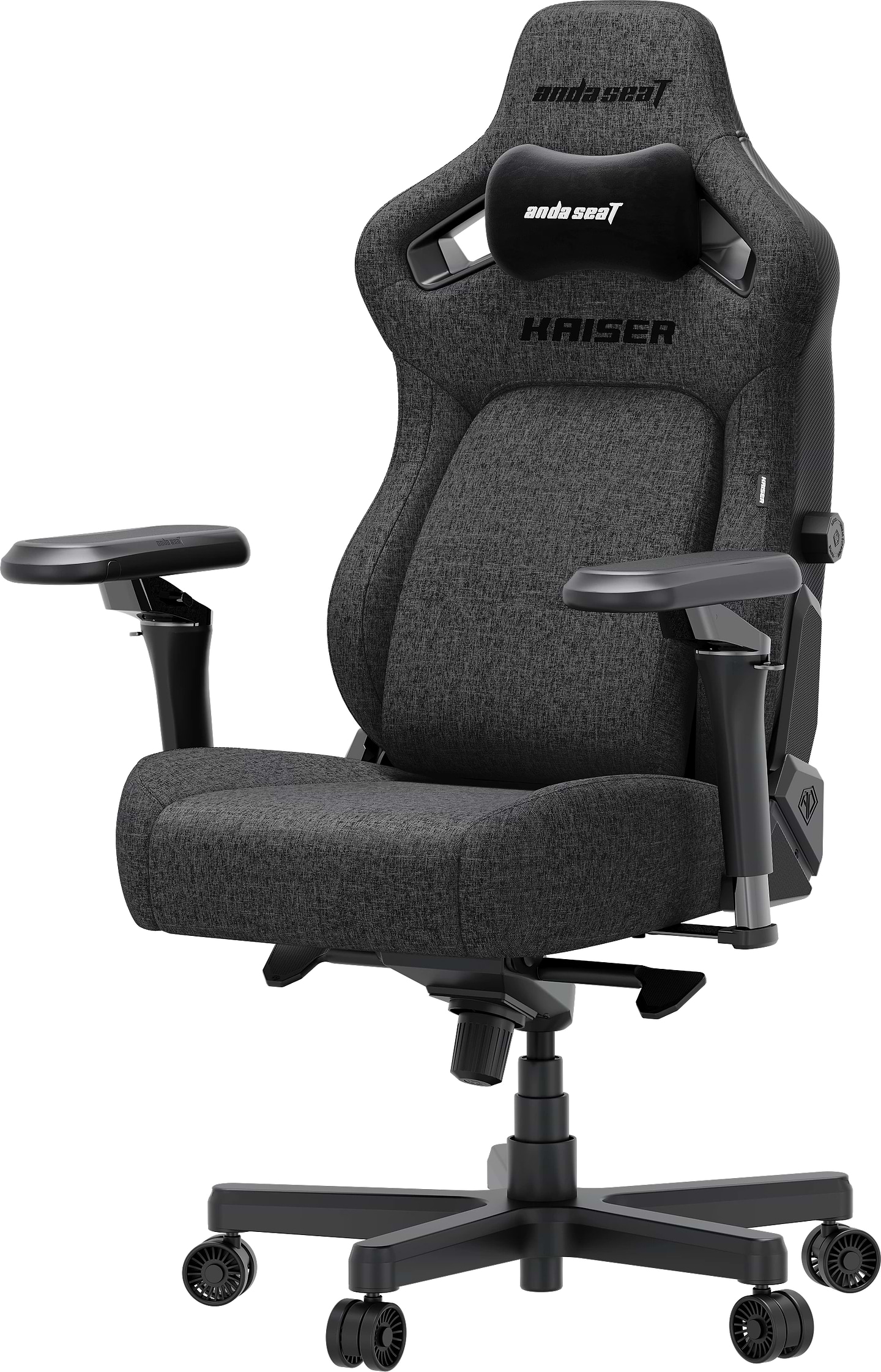 Кресло для геймеров Anda Seat Kaiser 4 V2 Size XL Dark Gray Fabric (AD12YDDC-XLL-20-GB-CF-03) - Фото 1