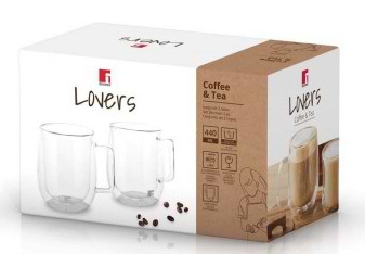 Фото - Набор чашек с двойными стенками Bergner Coffee & tea lovers 400 мл 2 шт. (BG-20116-MM)