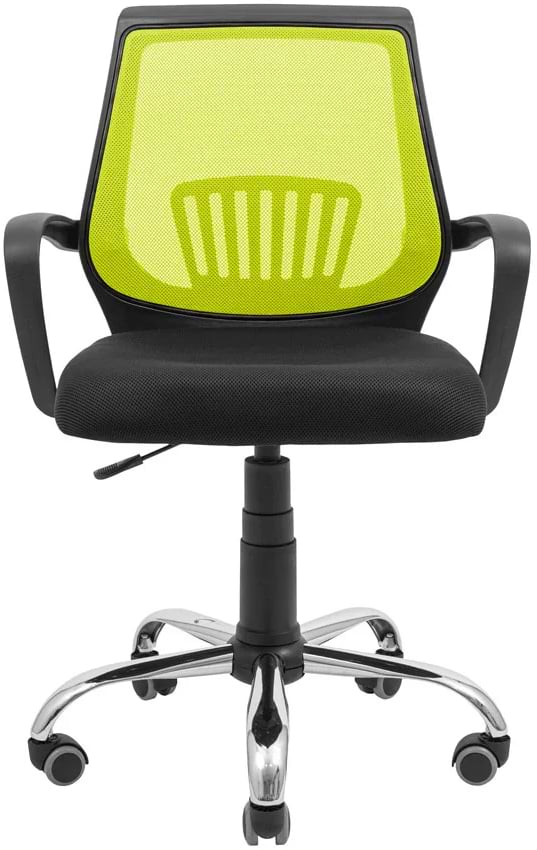 Фото - Кресло офисное Richman Стар Хром Пиастра Сетка черная + зеленая