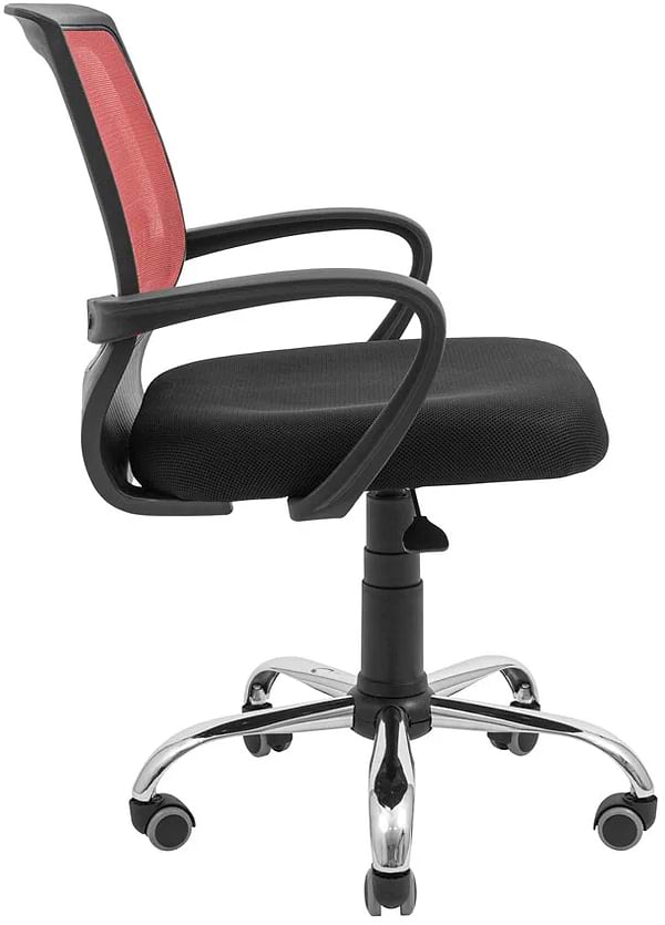Фото - Кресло офисное Richman Стар Хром Пиастра Сетка черная + красная
