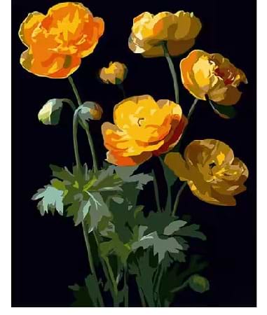 Картина по номерам Strateg Желтые цветки 40х50 см (AH1003)