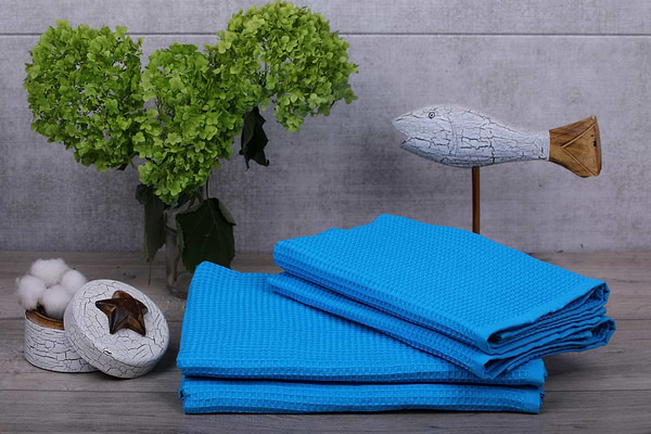 Фото - Полотенце банное Aisha вафельный бирюзовый 70х130