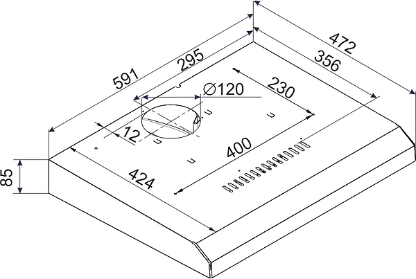 Фото - Витяжка традиційна Hansa OSC6133SIH
