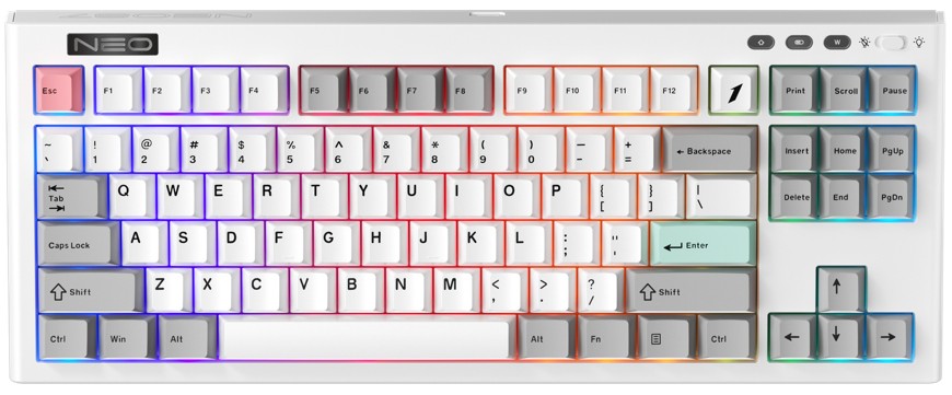 Клавиатура беспроводная игровая 1stPlayer NEO87 Wireless Frostwave (NEO87-FW-TLD)