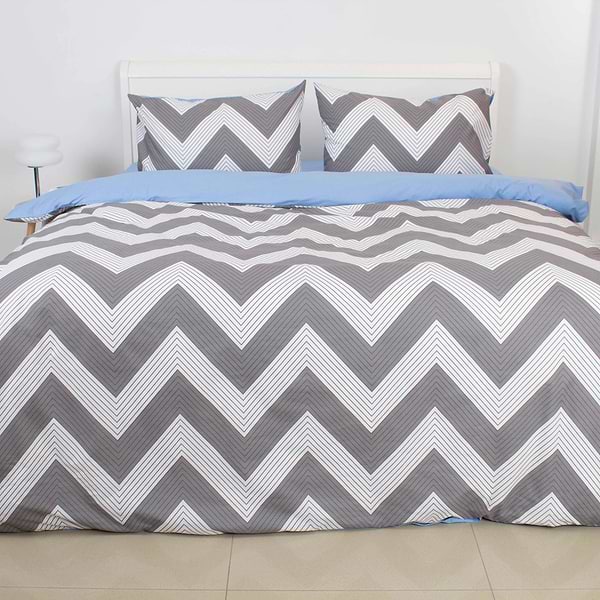 Фото - Комплект постельного белья ТЕП Happy Sleep семейный Blue Symmetry +нав. 50x70 см (2-03797_35152)