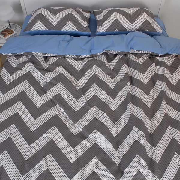 Фото - Комплект постельного белья ТЕП Happy Sleep семейный Blue Symmetry +нав. 50x70 см (2-03797_35152)