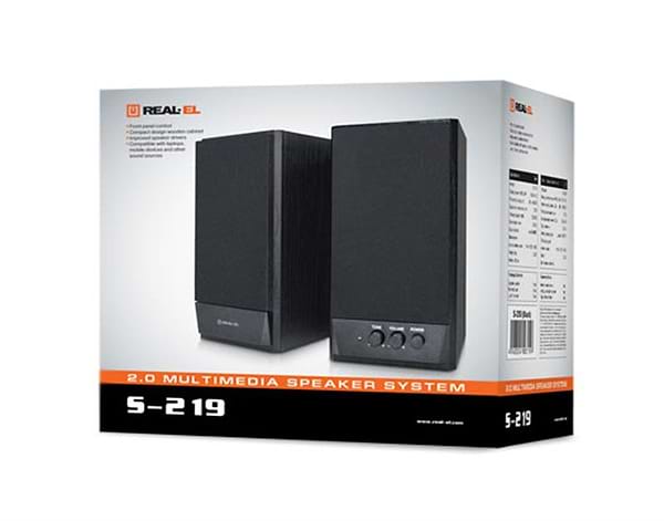 Фото - Комп'ютерна акустика звичайна 2.0 REAL-EL S-219 Black (EL121200004)