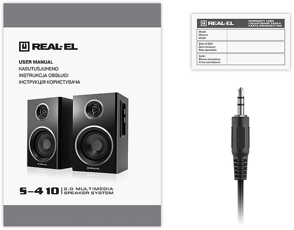 Фото - Компьютерная акустика компактная 2.0 REAL-EL S-410 Black (EL121200016)