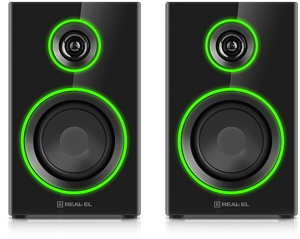 Фото - Компьютерная акустика компактная 2.0 REAL-EL S-410 Black (EL121200016)