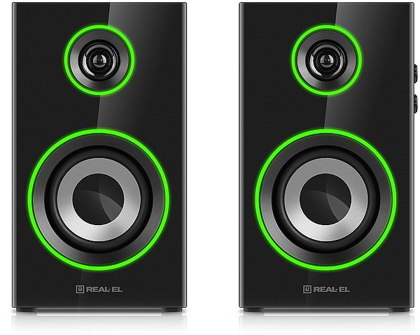 Фото - Комп'ютерна акустика компактна 2.0 REAL-EL S-415 Black (EL121200017)