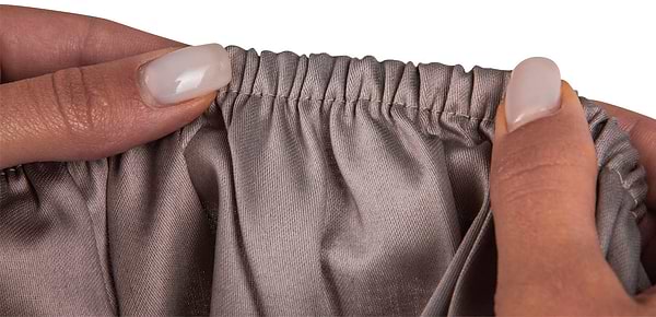 Фото - Простынь полуторная Ярослав на резинке сатин 200х160х20 диз.08 (серый) (38263)