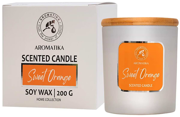 Фото - Свеча стекло Ароматика Сладкий апельсин 200 г (4820256940495)
