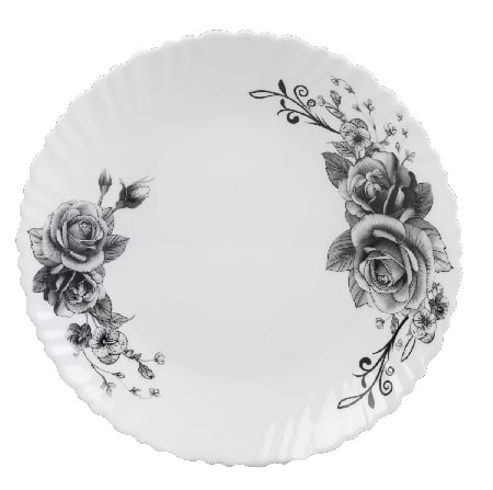 Тарелка обеденная Vittora V-220GF Графические цветы Wave 220 мм