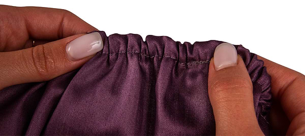 Фото - Простынь односпальная Ярослав на резинке сатин 200х 90х20 диз.09 (сливовая) (38253)