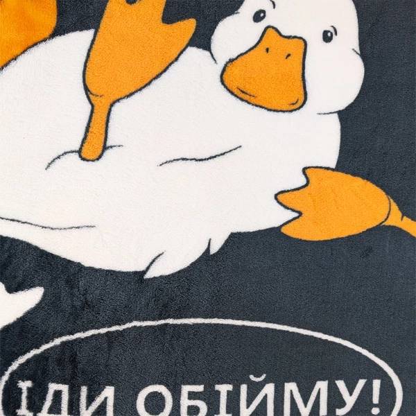 Фото - Плед евро Love You Home флисовый Гуси Черный 200x220 см (8284)
