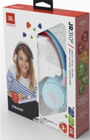 Фото - Навушники накладні бездротові JBL JR 310BT Blue (JBLJR310BTBLU)