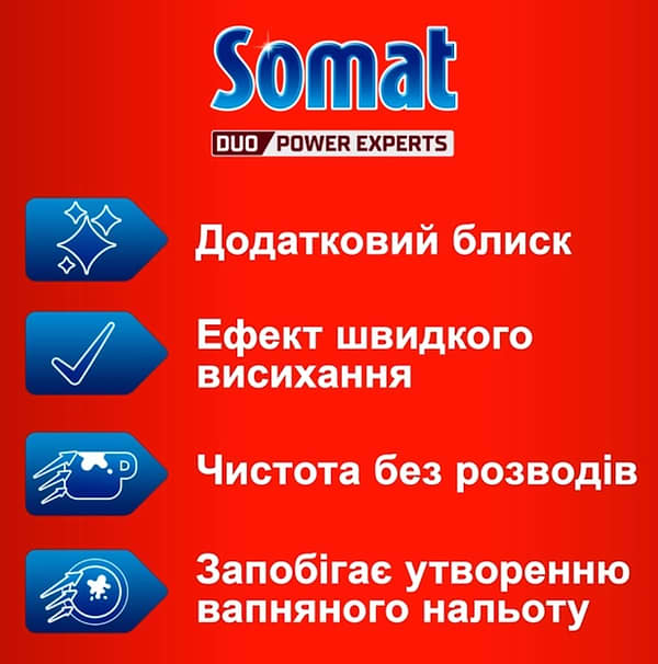 Фото - Ополаскиватель для посудомоечной машины Somat Тройного действия 750 мл (9000100344098)