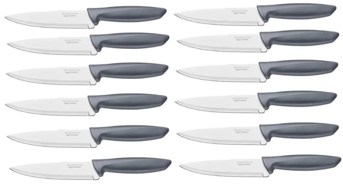 Набір ножів Tramontina Plenus Grey Chef 152 мм 12 шт. (23426/066)