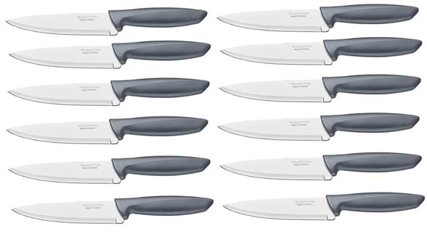 Фото - Набір ножів Tramontina Plenus Grey Chef 203 мм 12 шт. (23426/068)