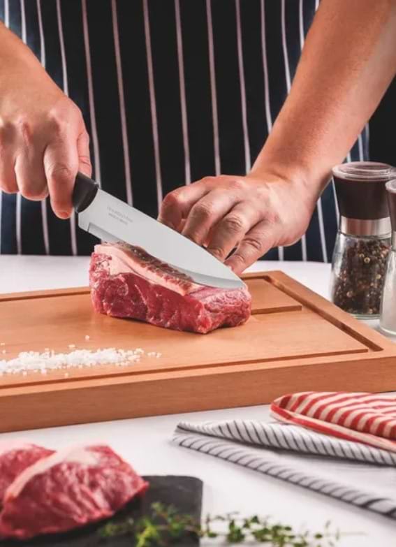 Фото - Набір ножів Tramontina Plenus Black 2пр (нож178мм, вилка) (23498/010)