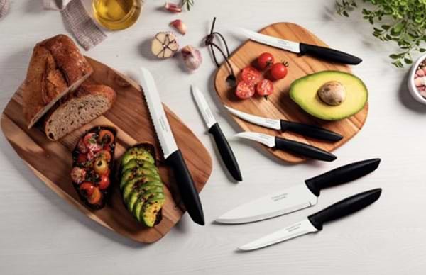 Фото - Набір ножів Tramontina Plenus Black 2пр (нож178мм, вилка) (23498/010)