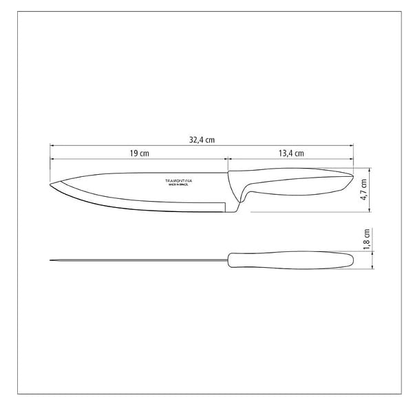 Фото - Набір ножів Tramontina Plenus Black Chef 203 мм 12 шт. (23426/008)