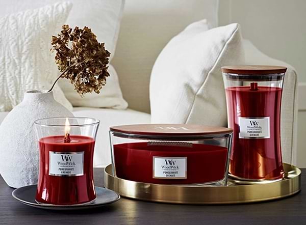 Фото - Свеча стекло Woodwick Large Pomegranate (Гранат) 609г (1725417E)