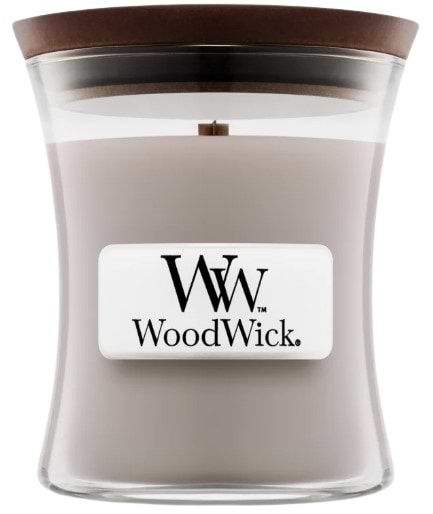 Фото - Свічка скло Woodwick Mini Wood smoke (Деревний дим) 85г (98075E)
