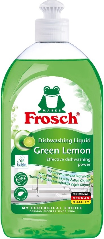 Фото - Засіб для ручного миття посуду Frosch Зелений Лимон 500мл Фото - Засіб для ручного миття посуду Frosch Зелений Лимон 500мл