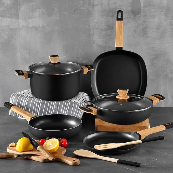 Фото - Сковорода гриль Bergner Earth Black 28 см (BG-34625-BK)