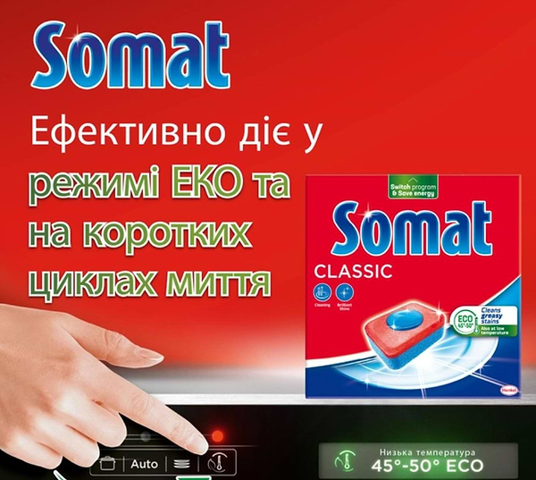 Фото - Таблетка для посудомийної машини Somat Classic 95 + 95 шт