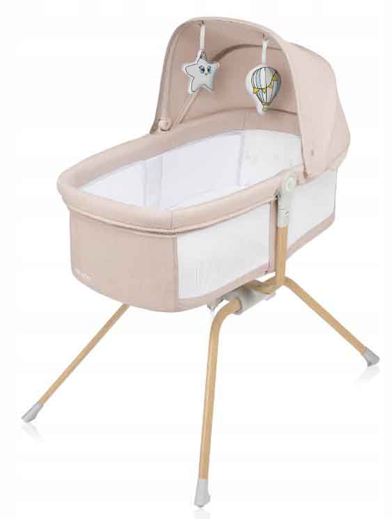 Кроватка детская овальная Lionelo Malin EVO Beige Natural