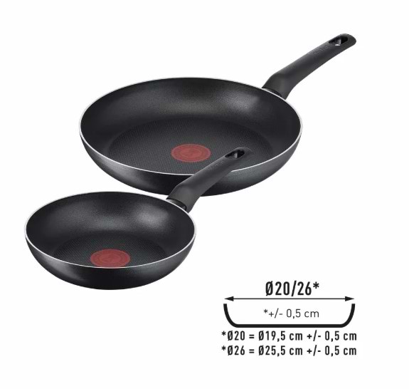 Фото - Набір сковорідок Tefal B5569053 Simple Cook 20/26 см