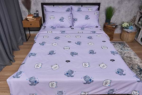 Фото - Комплект постільної білизни Moon&Star Бязь Gold Люкс Hello Kitty 175х210 (MS-820004032)