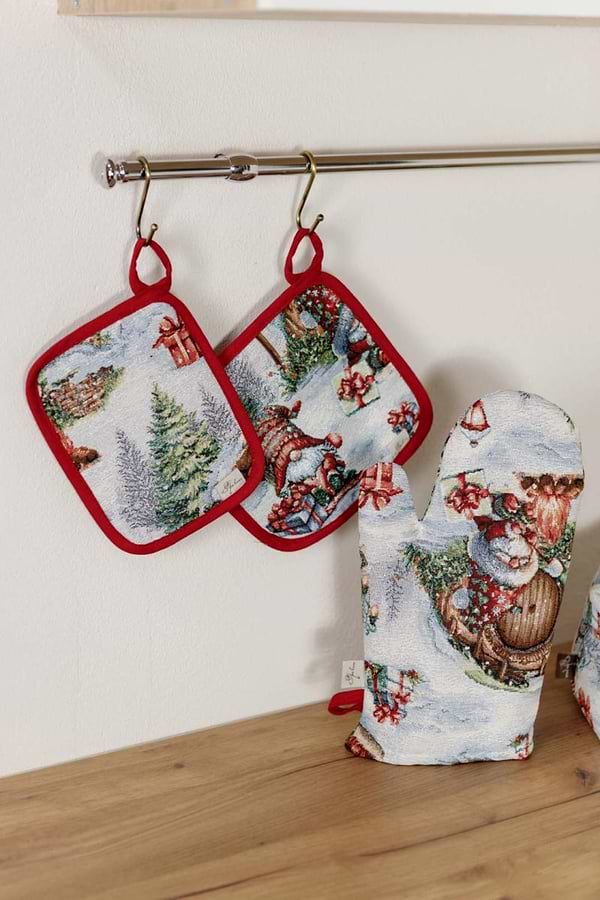 Фото - Прихватка-рукавица Прованс Рождественский костер 32х15 см (038402)