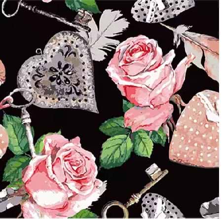 Картина за номерами Strateg Квіткове серце рожевих троянд 40х40 см (AV4040-30)