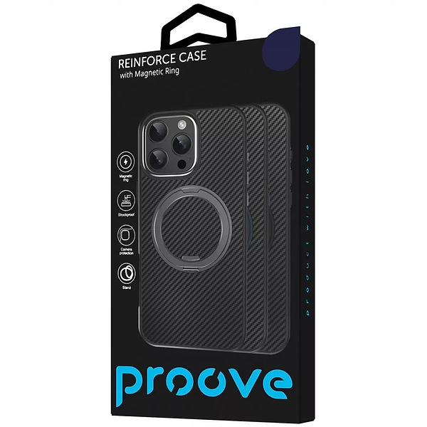 Фото - Чохол для смартфону Proove Reinforce Case with Magnetic Ring iPhone 15 Pro Blue (PCREIP15P012)