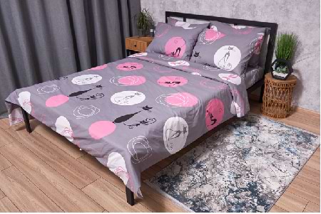Комплект постельного белья Moon&Star Бязь Gold Люкс Mauve Cat 175х210 (MS-820002622)