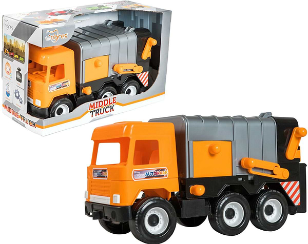 Фото - Базовый игровой транспорт для малыша Tigres ''Middle truck'' мусоровоз city (39312)