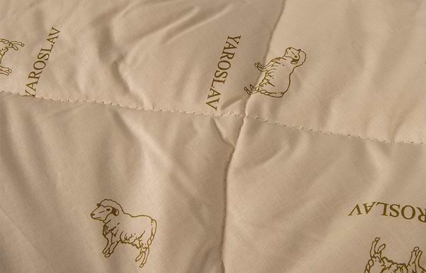 Фото - Одеяло всесезонное двуспальное евро Ярослав шерстяное стеганое 205х230 (48008)