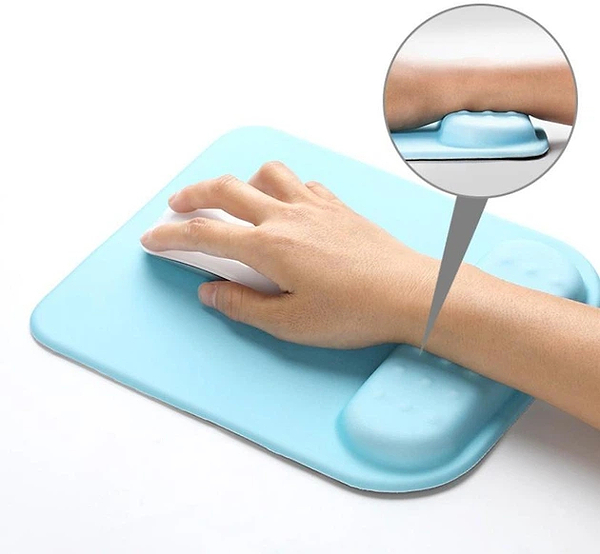 Фото - Коврик для мыши BUBM с подушкой под запястье Бирюзовый