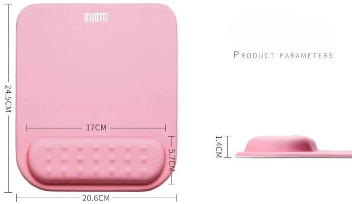 Фото - Коврик для мыши BUBM с подушкой под запястье Розовый