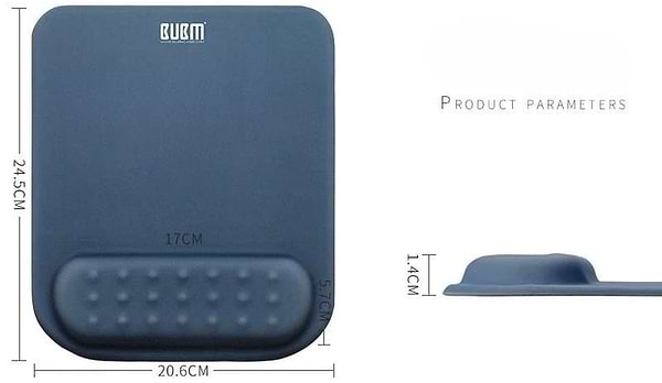 Фото - Коврик для мыши BUBM с подушкой под запястье Синий